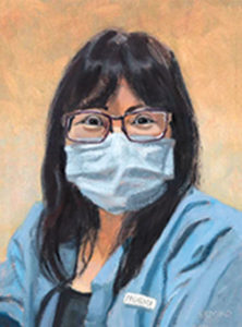 Laurie Simko painted frontline nurses during the pandemic