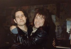 Tai Irwin and WBCN deejay Carter Alan in 1993