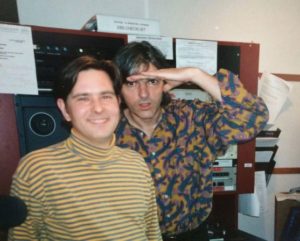 Tai Irwin and British singer-songwriter and guitarist Robyn Hitchcock at WFNX in 1996