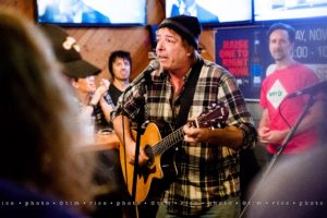 Mick Lawless singing at The Tradesman in Milford.