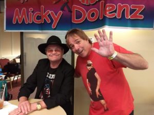 Micky Dolenz and Mick Lawless get together at the NorthEast Comic Con & Collectibles Extravaganza in Boxborough. 