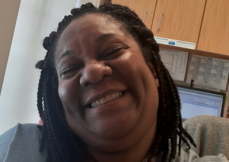 Dorchester medical assistant Delshan Eddins is all about making people smile