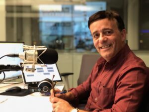 Jordan Rich at the WBZ-AM studio