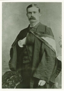 A portrait shows James Naismith in the late 1880s, shortly before he invented basketball. (Photo via Springfield College Archives and Special Collections)