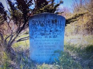 Marker at the site of Joshua Spooner’s 1778 murder in Brookfield