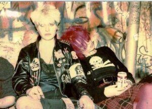 Nancy Barile, left, at the infamous New York City punk club CBGB in 1981 Photo/courtesy of Allison Schnackenberg