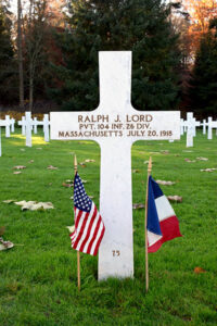 Ralph J. Lord rests at the Aisne-Marne American Cemetery in Belleau, France.