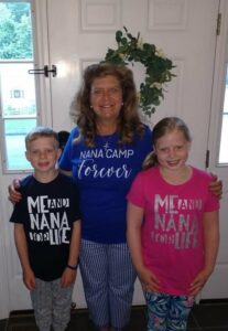  Paula Cerulli poses with grandkids Kailyn and Ryan Croeber for their first day of “Nana Camp.”