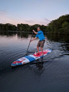 John Levy of Charles River Canoe and Kayak says paddleboarding puts him into a Zen state of mind Photo/submitted