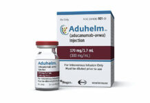 Aduhelm is the medication recently approved by the Food and Drug Administration as a treatment for early-stage Alzheimer’s disease. Photo courtesy of Biogen