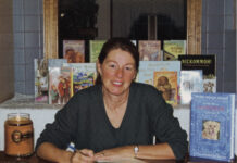 Jackie French Koller signs copies of her books