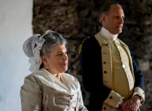 Sandy Spector as Martha Washington with her reenactor partner John Koopman III as George Washington