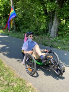 Recumbent tricycles are becoming especially popular with older adults. Photo/Helen Kahn, All Out Adventures