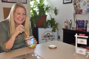 Amy Dwyer is passionate about experience over things, such as taste-testing 50 Ben & Jerry’s ice cream flavors over the next year. Photo/ Deborah Burke Henderson