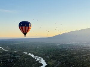 Amy Dwyer is nine states away from reaching her personal goal of tasting ice cream in all 50 states. She recently visited her 41st state in early October, New Mexico, where she also had the bucket list experience of visiting the Albuquerque International Balloon Fiesta. Photo/submitted