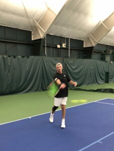 “You can get a lot of exercise in a very short period of time and have a lot of fun,” says 60-year-old Ron Parlman, tennis director, owner, and managing director of tennis programs at the Wayside Athletic Club in Marlborough. Photo/Submitted