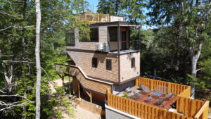 A Brady-Built tiny house on a foundation in Harwich on Cape Cod.