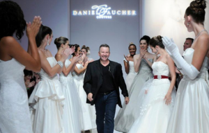 Daniel Faucher is known for creating distinctive wedding dresses.