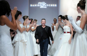 Daniel Faucher is known for creating distinctive bridal gowns.