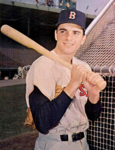 Red Sox slugger Tony Conigliaro's comeback after a serious facial injury included a season in which he hit his career-best in home runs (36) despite the permanent damage to his eyesight.
