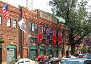 Fenway Park, the home of the Boston Red Sox, was built in the winter of 1912 by Irish immigrant Charles E. Logue’s company, making it an enduring testament to Irish craftsmanship. Photo/Bernard Gagnon, Wikimedia Commons