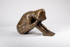A bronze sculpture titled “Invisible” (9” x 14” x 7”) created by Domenic Esposito in 2021. Photo/Courtesy of Domenic Esposito