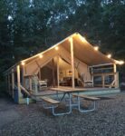 A Normandy Farms glamping tent beckons to adventurous guests. Photo/Submitted