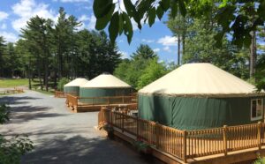 Normandy Farms yurts offer luxurious accommodations with heating, air conditioning, and full kitchens and bathrooms.  Photo/Submitted