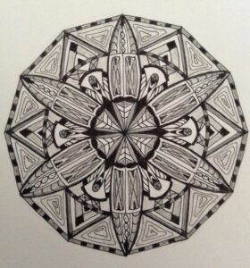 Mandala drawing by Janice Lindsay