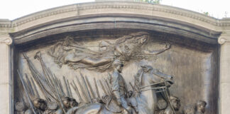 The monument commemorating the black Union soldiers of the 54th Regiment by Augustus Saint-Gaudens is regarded as a masterpiece.