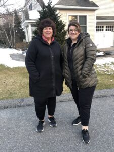 Kerry Kilroy and Alison DiGeronimo of Bolton enjoy walking together after work.