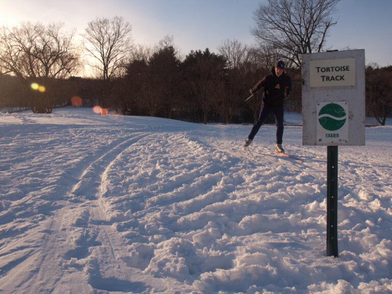 Cross-country skiing is great winter outdoor exercise
