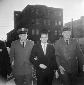 Albert DeSalvo, who confessed to being the Boston Strangler, in custody in Lynn in 1967, after being captured following his escape from Bridgewater State Hospital, a state facility for the criminally insane.