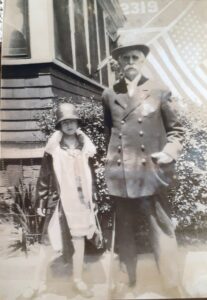 Esther Folkes with her grandfather