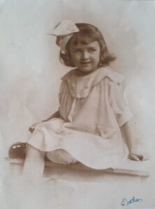 Esther Folkes as a young child