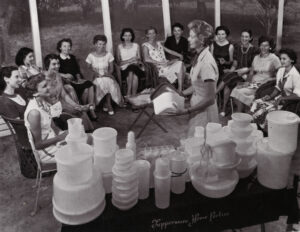 Tupperware home parties were the main sales channel for the popular kitchen storage product during the 1950s and 1960s.
