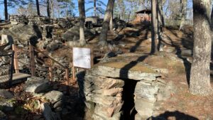 The remains of the basement of the Jonathan Pattee family home, who owned the property from 1801 to 1849. Photo/Sandi Barrett