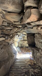 Inside the Oracle Chamber are an ancient carving of an antlered deer, secret niches, and stone seating.Photo/Sandi Barrett