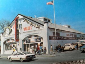 The iconic Spag’s discount store on Route 9 in Shrewsbury was a familiar sight for passing motorists for over 50 years.Photo/Submitted