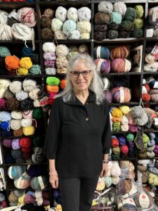 Lisa Lazdowsky has owned her Needham knitting store for over 30 years. Photo/Matt Robinson
