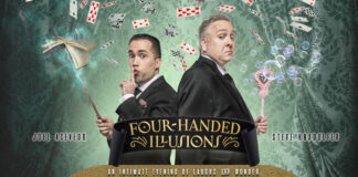 Steve Kradolfer’s “Four-Handed Illusions” magic and comedy show with performing partner Joel Acevedo has been running for 10 years and consistently selling out at the historic Hampshire House in Boston. Photo/Submitted