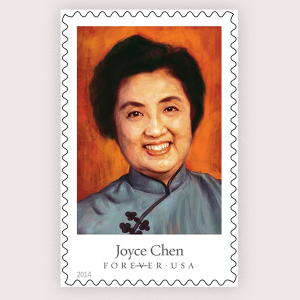 Cambridge chef Joyce Chen was honored in 2014 by the U.S. Postal Service when she was included in the “Celebrity Chefs Forever” stamp series.