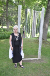 Natick artist Karin Stanley combines her passions for both sculpture and garden design.Photo/Deborah Burke Henderson