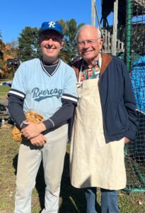 Russ Gannon and Red Sox Announcer Joe Castiglione on the set. (Courtesy/Russ Gannon)
