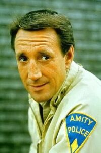 Roy Scheider played Amity Island police chief Martin Brody in the 1975 film “Jaws.”