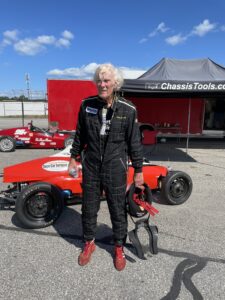 “I never felt I belonged somewhere more than I do at a race track,” says 82-year-old race car driver Roger Allan French.