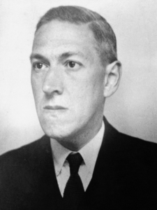 H. P. Lovecraft, early 20th-century horror writer, known for setting stories in Massachusetts, featuring themes of the supernatural and folklore.