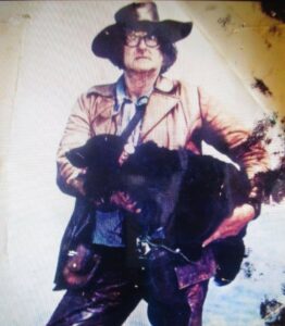 Walter Dyer in leather, Massachusetts businessman and leather store owner