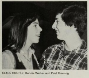 Bonnie Walker and Paul Thiesing, Westborough High School Class Couple, 1979.