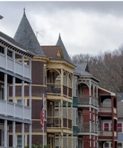 Three-decker houses were invented in Worcester during the late 19th century to help meet the housing needs of the thousands of immigrants that flooded the city to work in its many factories.